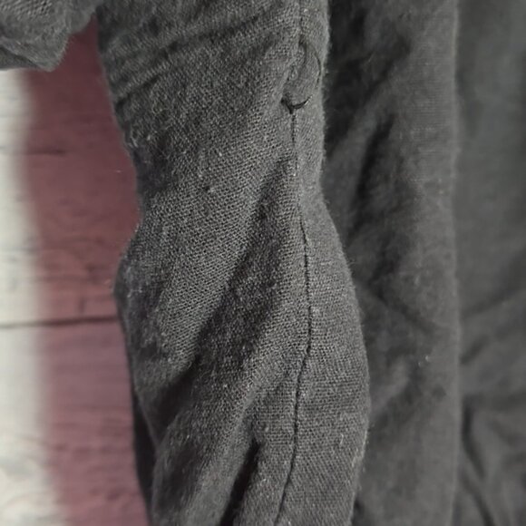 Vintage Black Sunflower Embroidered Off The Shoulder 3/4 Sleeve Crop Top - Picture 5 of 6